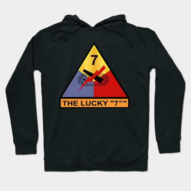 7th Armored Division - The Lucky 7 wo Txt Hoodie by twix123844